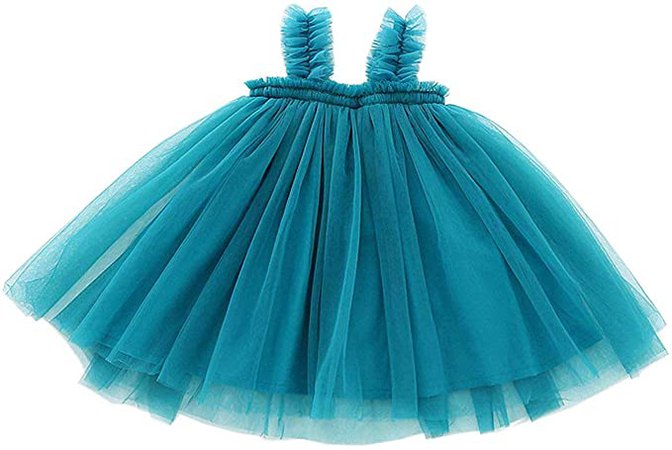 Amazon.com: GSVIBK Baby Girls Tutu Dress Toddler Infant Tulle Skirts Sleeveless Sundress Mini Dress Bubble 5 Layers 2 Years Blue 708: Clothing