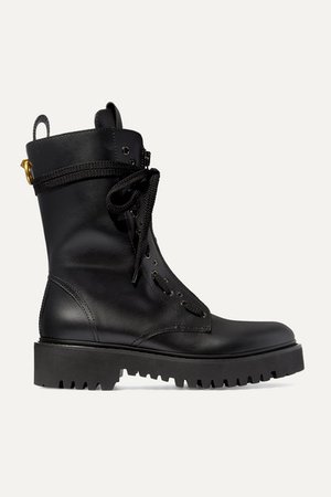 Valentino | Valentino Garavani Ringstud leather ankle boots | NET-A-PORTER.COM