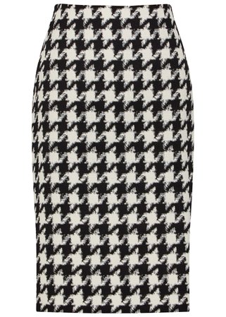 HUGO Houndstooth cotton-blend midi skirt - Harvey Nichols