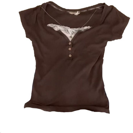 Brown tee with cami