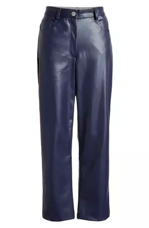 Halogen® 5-Pocket Faux Leather Pants | Nordstrom