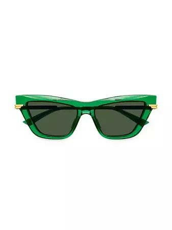 Shop Bottega Veneta Combi Acetate 54MM Cat Eye Sunglasses | Saks Fifth Avenue