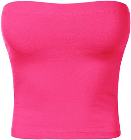 Women's Tube Crop Tops Strapless Cute Sexy Cotton Tops at Amazon Women’s Clothing store