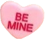 pink "be mine" sweethearts ring