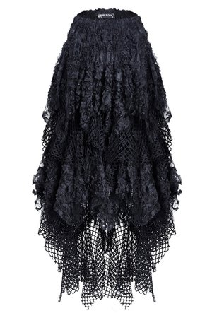 Punk Messy Mesh Witchy Gothic Skirt by Dark in Love | Ladies