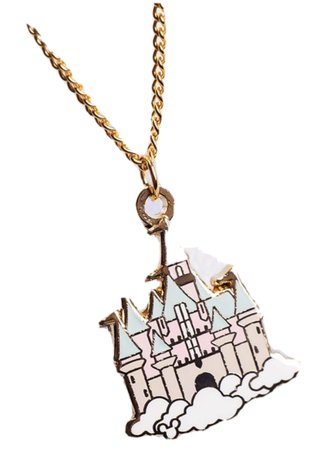 Sleeping Beauty's Castle Gold Enamel Necklace – GrapeSodaClub