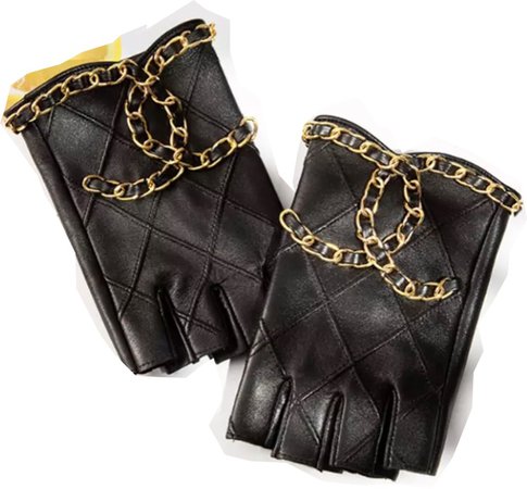 fingerless Chanel gloves