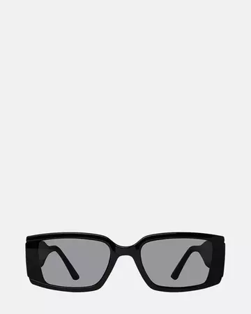 JAXON Sunglasses Black | Women's Narrow Square Sunglasses – Steve Madden