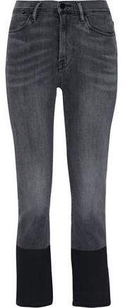 Le High Straight Coated Mid-rise Straight-leg Jeans