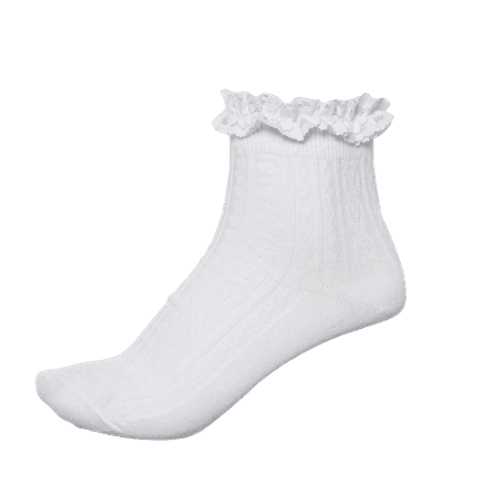 White frill cable knit socks White frill cable knit socks