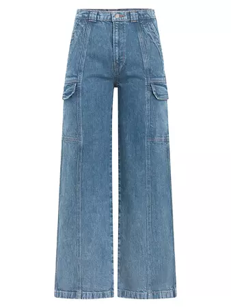 Shop Hudson Jeans Cargo High-Waist Wide-Leg Jeans | Saks Fifth Avenue