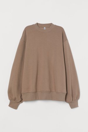 Oversized Sweatshirt - Brown