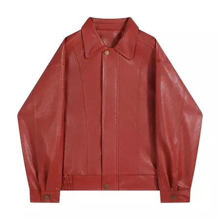 Red Grunge LeartherJacket Bomber Jacket | GRUNGE CLOTHING – Boogzel Clothing