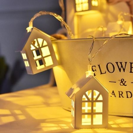 Светодиодные дерево дом стиль фея свет строки ёлочные игрушки – купить по низким ценам в интернет-магазине Joom