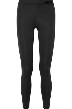 Nike | Pro Warm mesh-paneled stretch leggings | NET-A-PORTER.COM