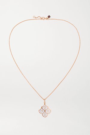 Rose gold Fish For Love 18-karat rose gold, enamel and diamond necklace | Selim Mouzannar | NET-A-PORTER
