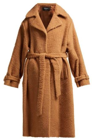 Single Breasted Wool Coat - Womens - Light Brown