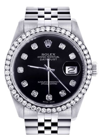 Rolex black face watch