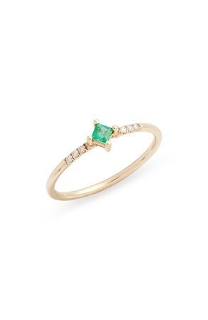 Jennie Kwon Designs Emerald Equilibrium Point Ring | Nordstrom