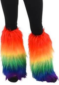 fuzzy rainbow leg warmers - Google Search