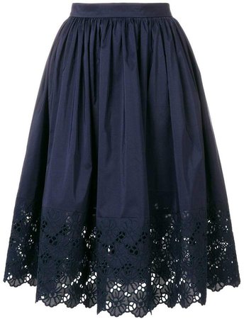 embroidered trim skirt