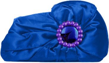 blue silk clutch with embellishment