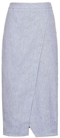 Linen-Cotton Wrap Skirt