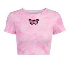 pink butterfly crop top - Google Search