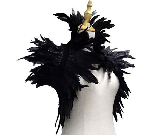 Black Feather Cape for Maleficent Raven Gatsby Edgar Allan | Etsy