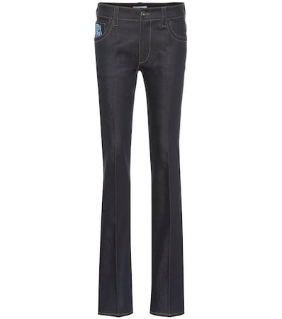 High-rise straight jeans