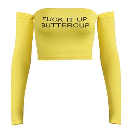 Butter cup off shoulder crop top