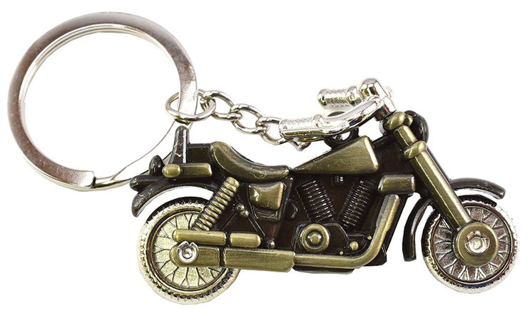 Bronze Motorcycle Keychain