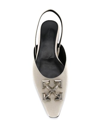 Off-White Logo Ballerina Shoes - Farfetch