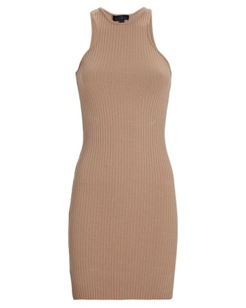 The Range Primary Rib Knit Carved Mini Dress | INTERMIX®