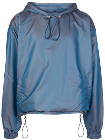 Fear Of God Oversized Metallic Hooded Jacket 6F196023465 Blue | Farfetch