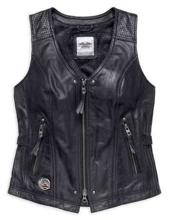 Harley-Davidson® Womens 115th Anniversary Limited Edition Leather Vest 98011-18VW - Wisconsin Harley-Davidson