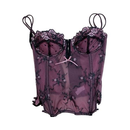 purple mesh fairy corset top