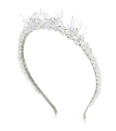 Crystal and faux pearl headband