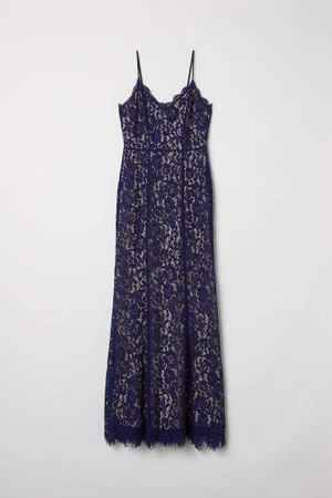 Long Lace Dress - Blue