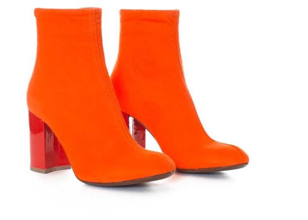 Orange Heel Boots