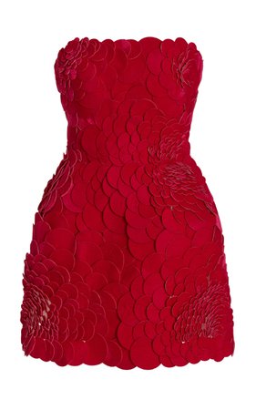 Scallop-Trimmed Paillette Mini Dress By Oscar De La Renta | Moda Operandi