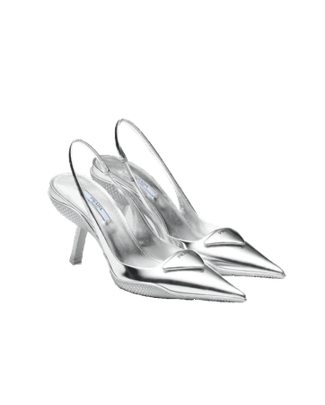Prada silver heels
