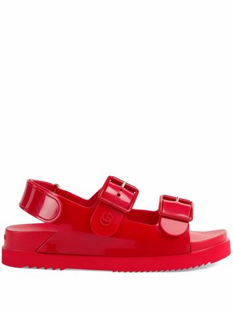 Shop Gucci Isla flat sandals with Express Delivery - FARFETCH