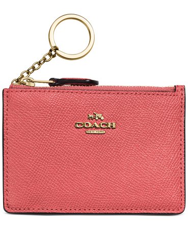 COACH Mini Skinny ID Case in Crossgrain Leather & Reviews - Handbags & Accessories - Macy's
