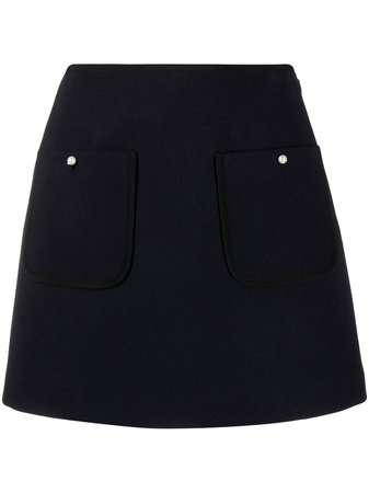 Miu Miu contrast-trim A-line Skirt