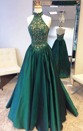long green dress