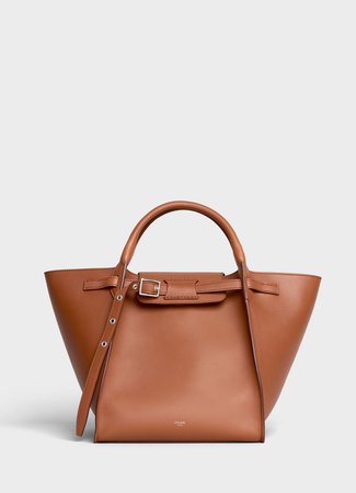 Small Big Bag with long strap in smooth calfskin - Tan - Official website | CELINE