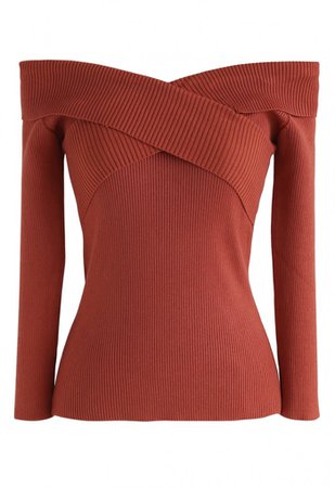 Cross On Love Knit Top in Caramel - Retro, Indie and Unique Fashion