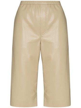 Nanushka Wendel faux-leather knee-length Shorts - Farfetch