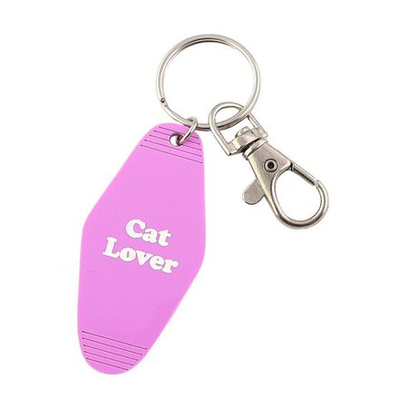 Cat Lover Motel Style Slogan Keychain Laser Cut Acrylic | Etsy